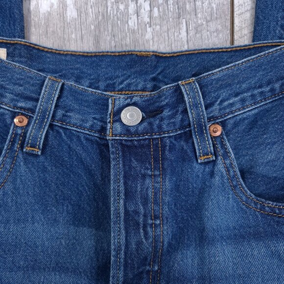 Levis Jeans Womens 30x32 Premium 501 Original Fit Straight High Rise Stretch - Picture 7 of 11
